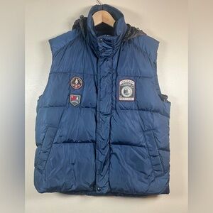 Men’s Postcard Ski Winter Vest - Navy